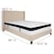 Flash Furniture Queen Platform Bed Set, Beige HG-BMF-35-GG - alternate 3